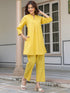 Yellow Cotton Solid A-line Co-ords Set